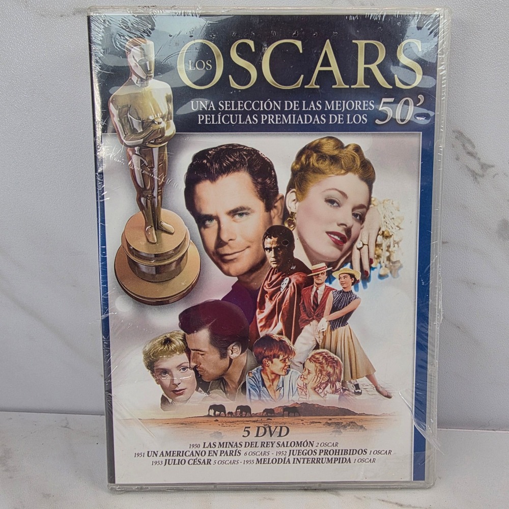 Los Oscars 50's 5 DVD Una Seleccion de Las Mejores‎ Peliculas Premiadas Sealed